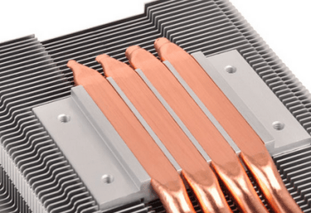 Heat sink with flat heat pipes