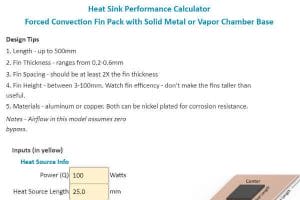 heat sink performance calculator