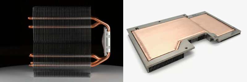 Compare the design flexibility of heat pipes and vapor chambers