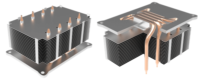 Direct-contact-heat-pipe-heat-sink