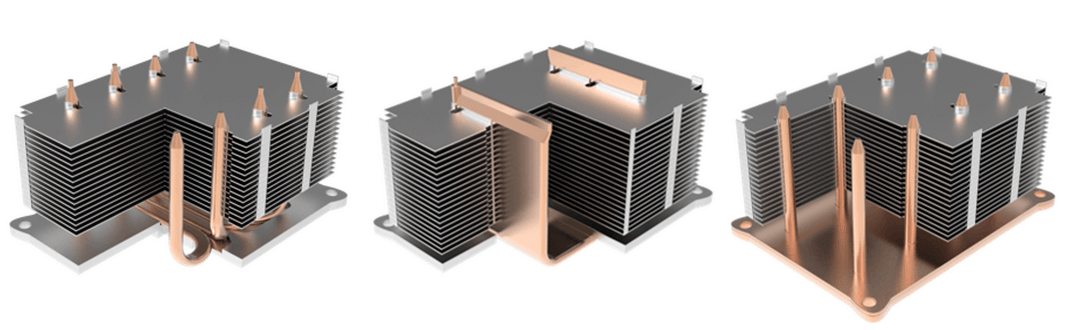 Different Heat Pipe Heat Sink Configurations